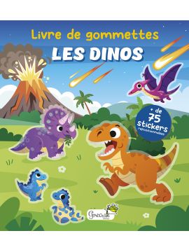 LIVRE DE GOMMETTES - LES DINOS - + DE 75 STICKERS