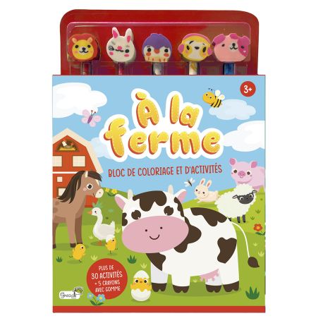 À LA FERME BLOC COLORIAGE ET ACTIVITES + 5 CRA