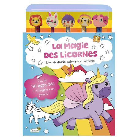 LA MAGIE DES LICORNES BLOC COLORIAGE ET ACTIVITES + 5 CRA