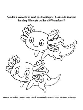 ADORABLES AXOLOTLS BLOC COLORIAGE ET ACTIVITES + 5 CRA