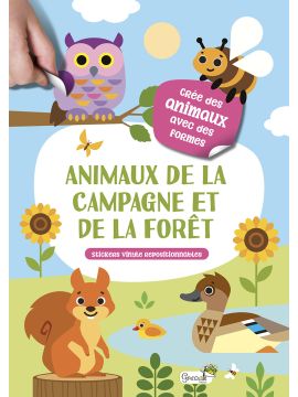 ANIMAUX DE LA CAMPAGNE ET DE LA FORÊT - STICKERS VINYLE REPOSITIONN