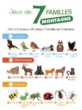 MONTAGNE - JEU DES 7 FAMILLES 44 CARTES