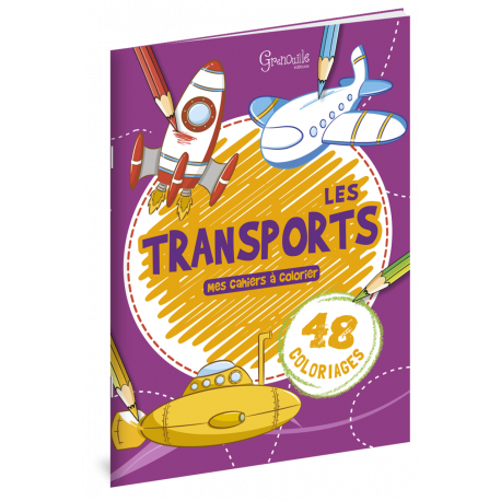 LIVRE LES TRANSPORTS MES CAHIERS A COLORIER