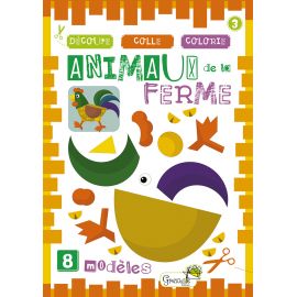 ANIMAUX DE LA FERME - BLOC DECOUPE