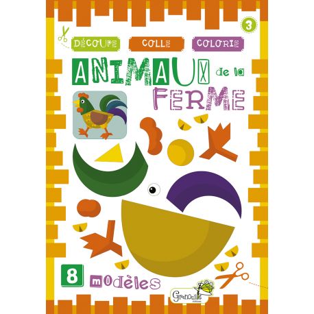 ANIMAUX DE LA FERME - BLOC DECOUPE