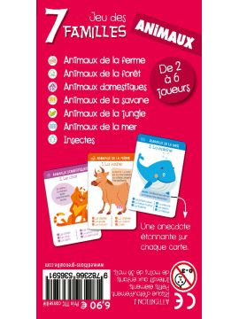 ANIMAUX - JEU DE 7 FAMILLES 44 CARTES