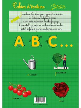CAHIER D'ECRITURE - JARDIN